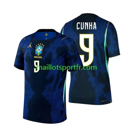 Maillot de Foot Brésil Matheus Cunha 9 Exterieur World Cup 2026 Maillot de Foot Brésil Matheus Cunha 9 Exterieur World Cup 2026